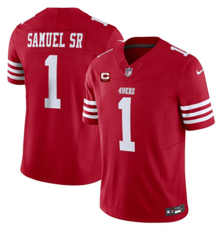 Youth San Francisco 49ers #1 Deebo Samuel SR Red 2024 F.U.S.E. With 2-Star C Patch Vapor Untouchable Limited Stitched Football Jersey Youth San Francisco 49ers #1 Deebo Samuel SR Red 2024 F.U.S.E. With 2-Star C Patch Vapor Untouchable Limited Stitched Football Jersey